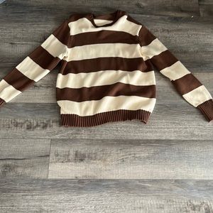 Pacsun brown and white stripped sweater